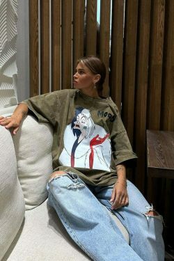 Vintage Cartoon Print T-Shirt: Y2K Fashion with Coquette & Grunge Aesthetics