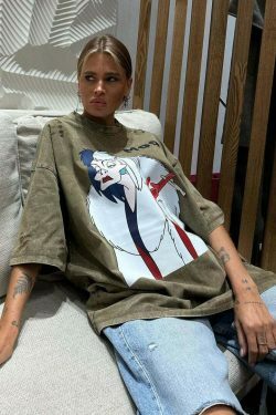 Vintage Cartoon Print T-Shirt: Y2K Fashion with Coquette & Grunge Aesthetics