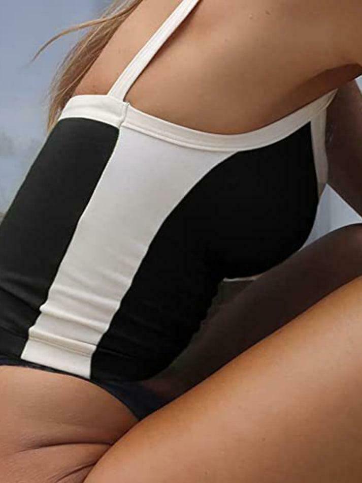 Vintage Contrast Trim Crop Cami: Y2K Aesthetic Grunge Coquette Fashion