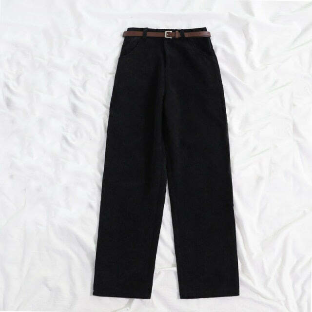 Vintage Corduroy Wide Leg Pants - Y2K Aesthetic Fashion for Women - Coquette Style Grunge Outfits