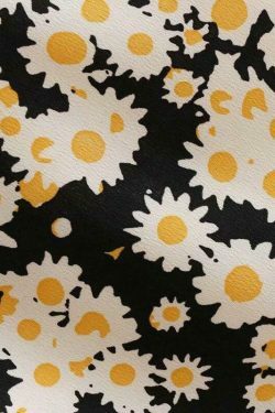 Vintage Daisy Print Dress - Y2K Aesthetic Fashion for Women - Coquette Style Outfit