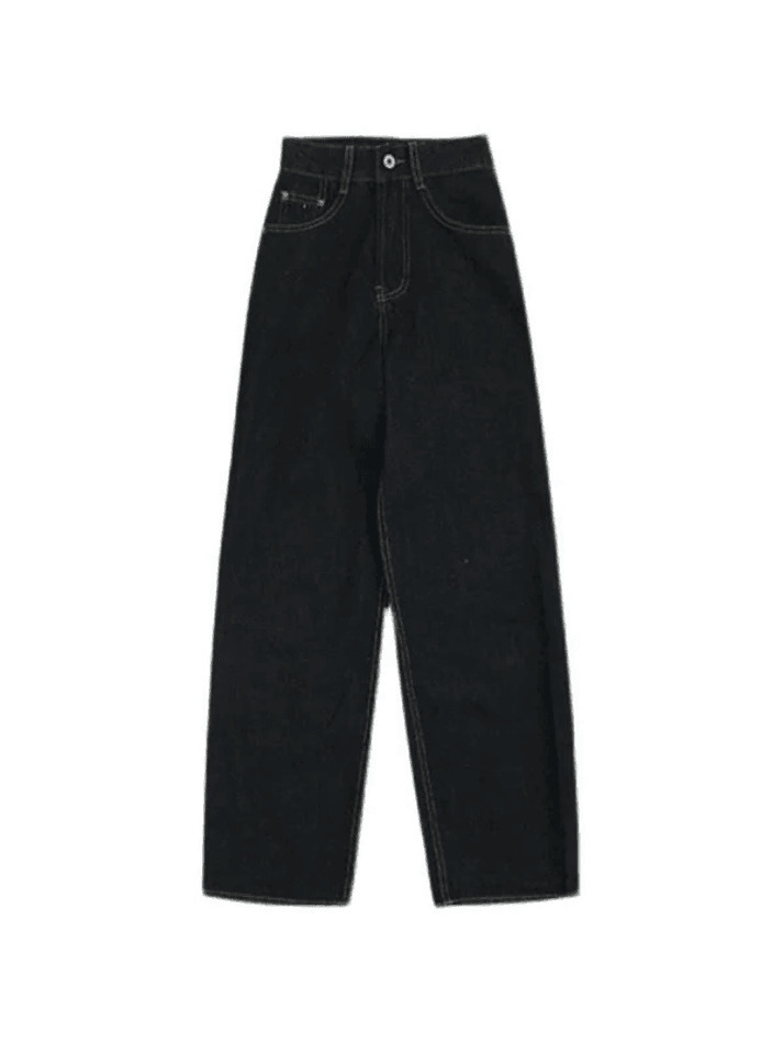 Vintage Dark Wash Boyfriend Jeans - Y2K Fashion Staple for Women's Coquette Aesthetic Outfits