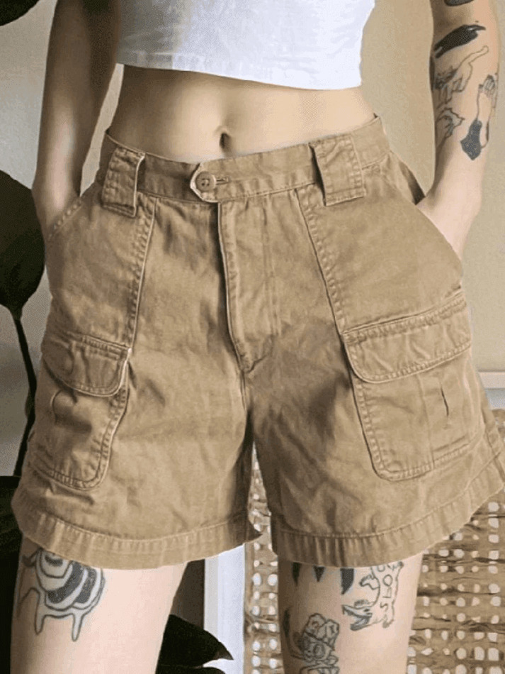 Vintage Denim Cargo Skirt - Y2K Aesthetic Grunge Style for Women - Coquette Fashion Statement