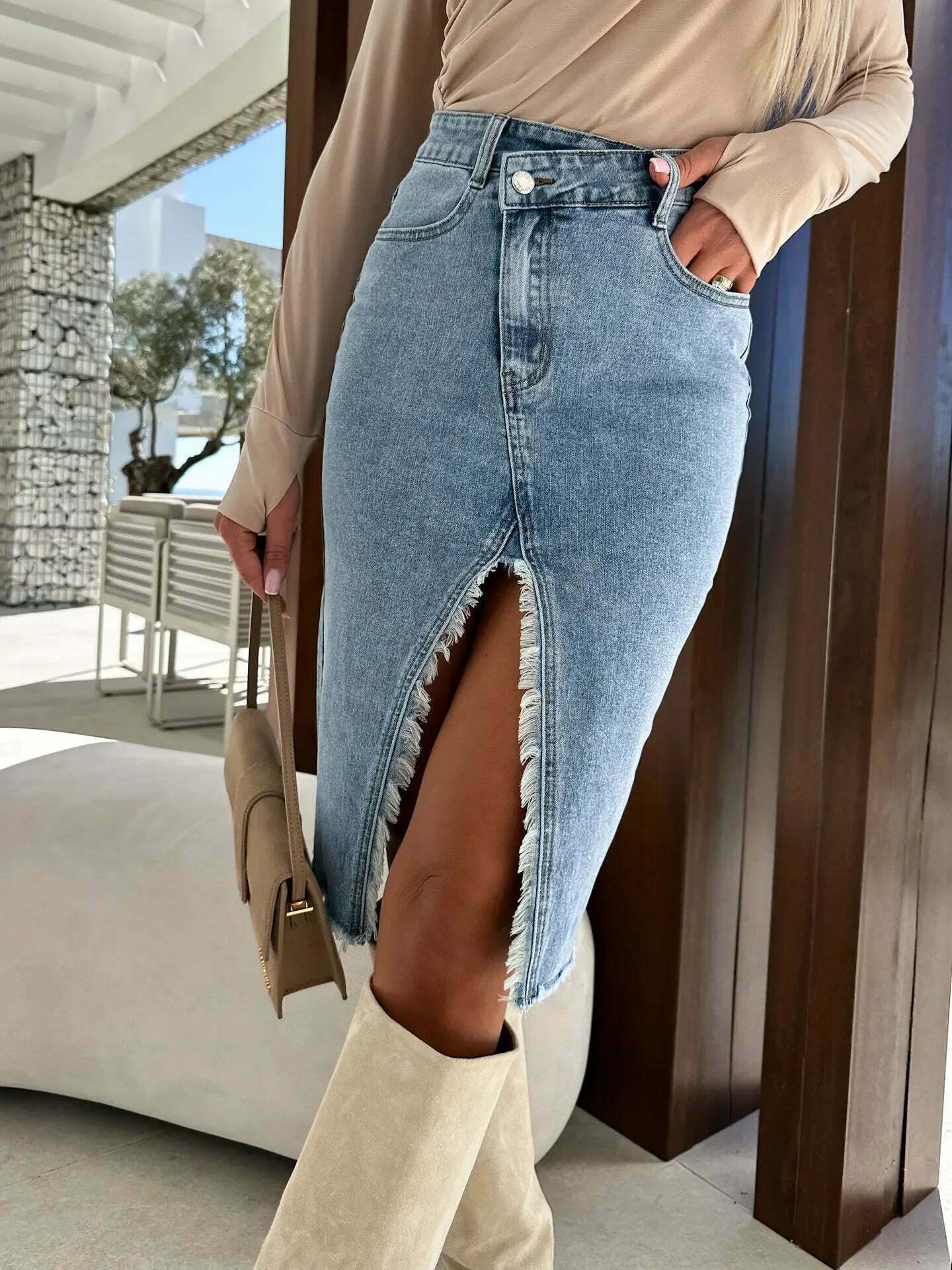 Vintage Denim Daze Maxi Skirt - Y2K Fashion Statement with Coquette Aesthetic and Grunge Style