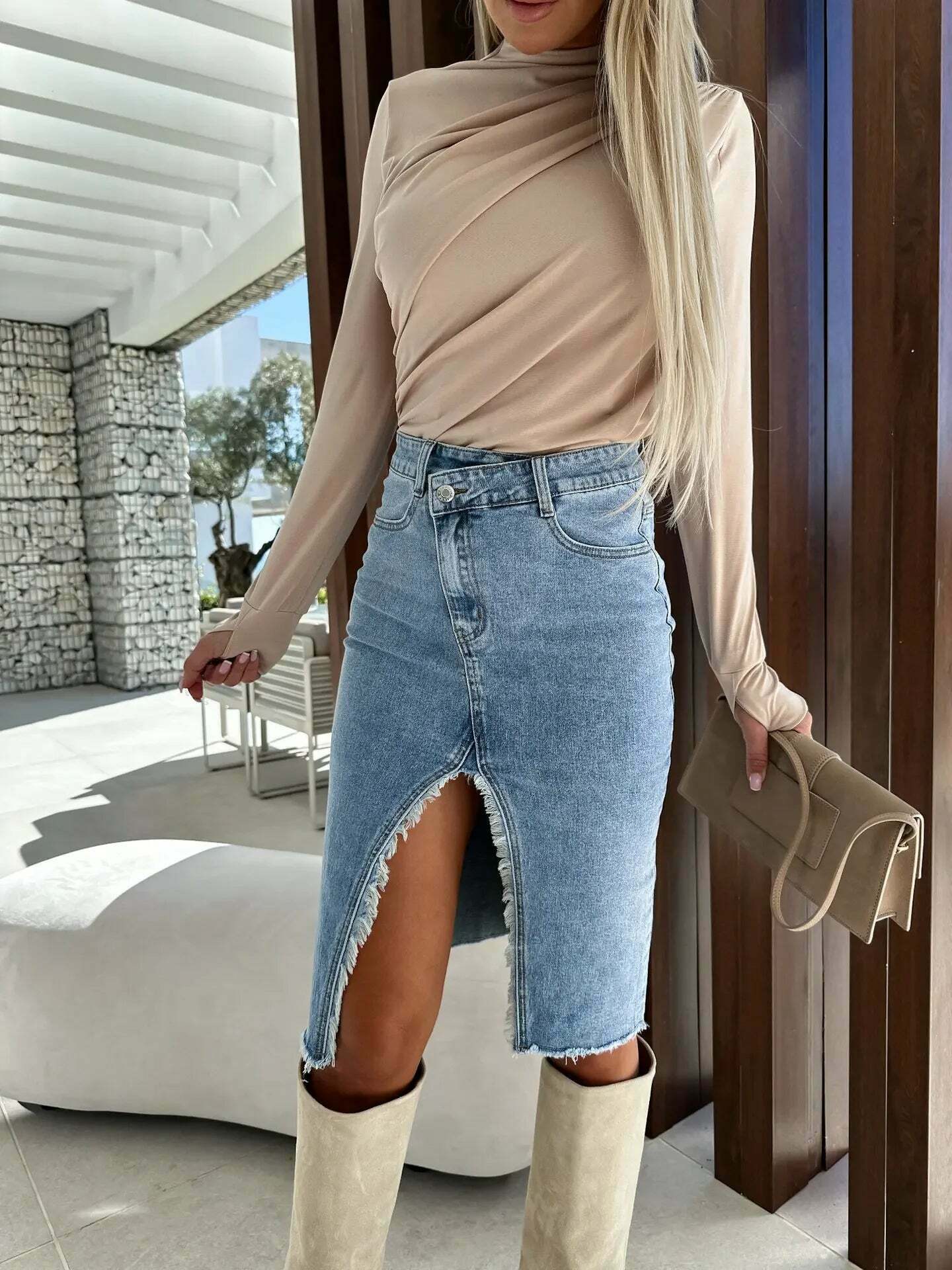 Vintage Denim Daze Maxi Skirt - Y2K Fashion Statement with Coquette Aesthetic and Grunge Style