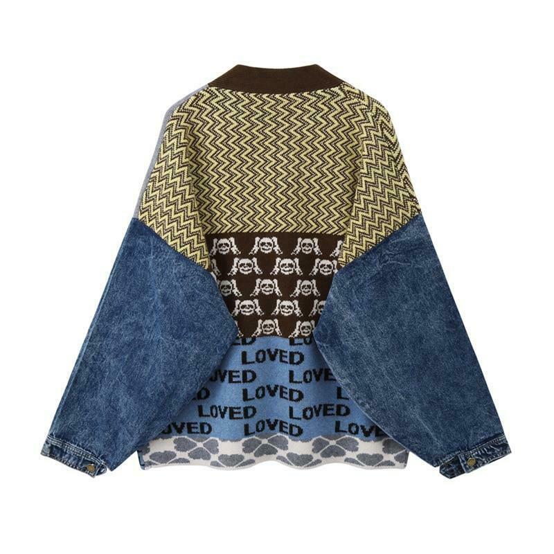 Vintage Denim Jacket: Y2K Aesthetic Outerwear - Coquette Style with Grunge & Pastel Goth Vibes