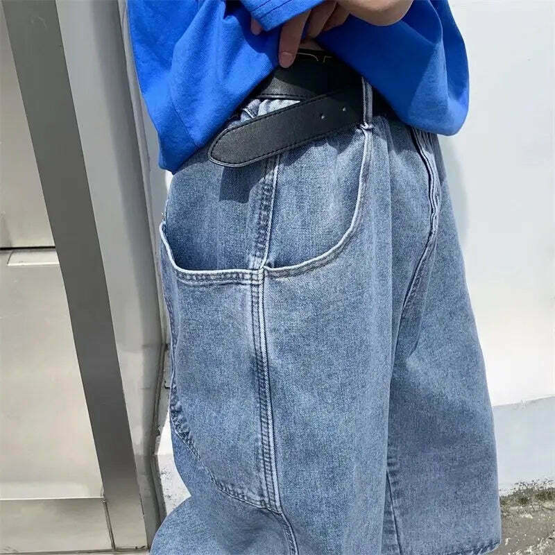 Vintage Denim Jorts: Y2K Aesthetic Cargo Skirt - Grunge & Coquette