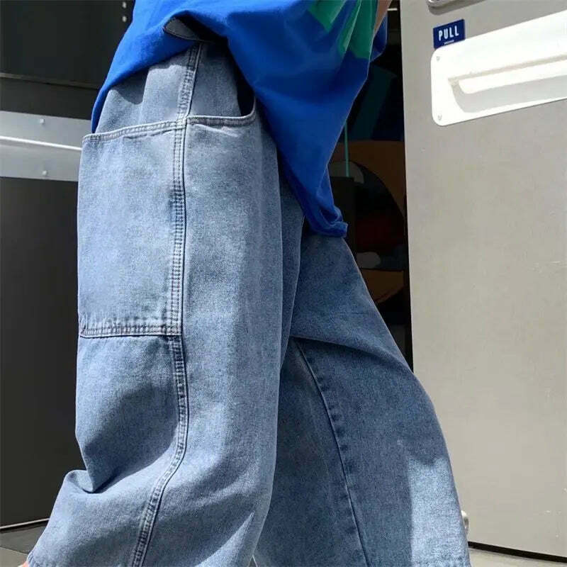 Vintage Denim Jorts: Y2K Aesthetic Cargo Skirt - Grunge & Coquette