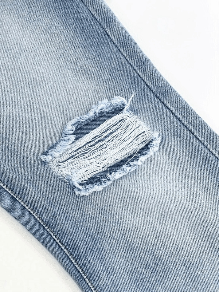 Vintage Distressed High Waist Ripped Jeans for Women - Y2K Fashion Aesthetic