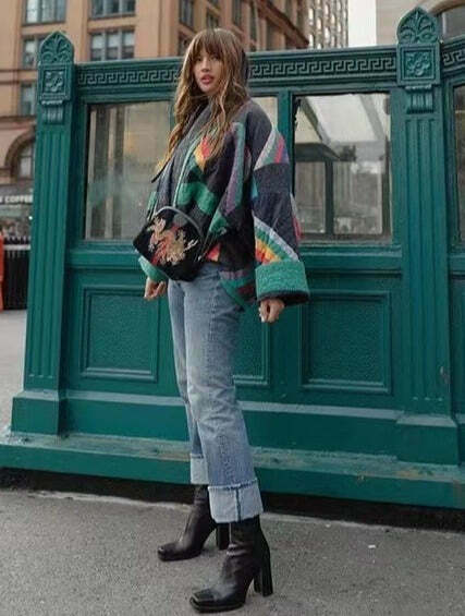 Vintage Floral Cotton Jacket - Y2K Fashion Retro Loose Aesthetic Outfit for Women