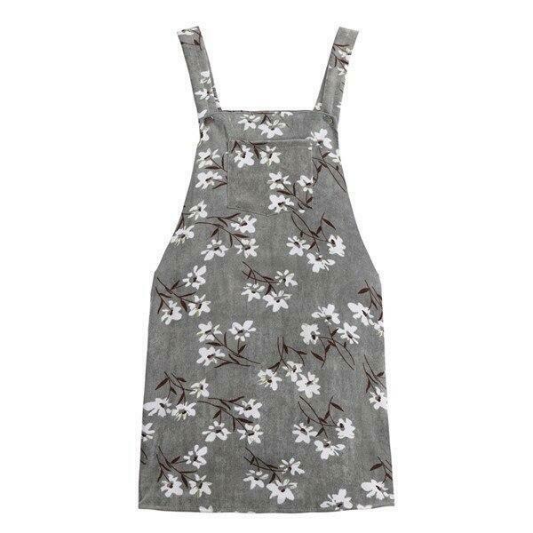 Vintage Floral Dungaree Dress - Y2K Aesthetic Outfit with Coquette Style and Grunge Flair