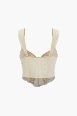 Vintage Floral Embroidered Corset Cami: Y2K Fashion with Coquette Aesthetic