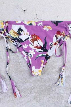 Vintage Floral Halter Bikini Set - Y2K Fashion Swimwear for Women