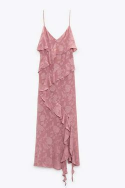 Vintage Floral Ruffles Dress - Y2K Aesthetic with Coquette & Grunge Vibes
