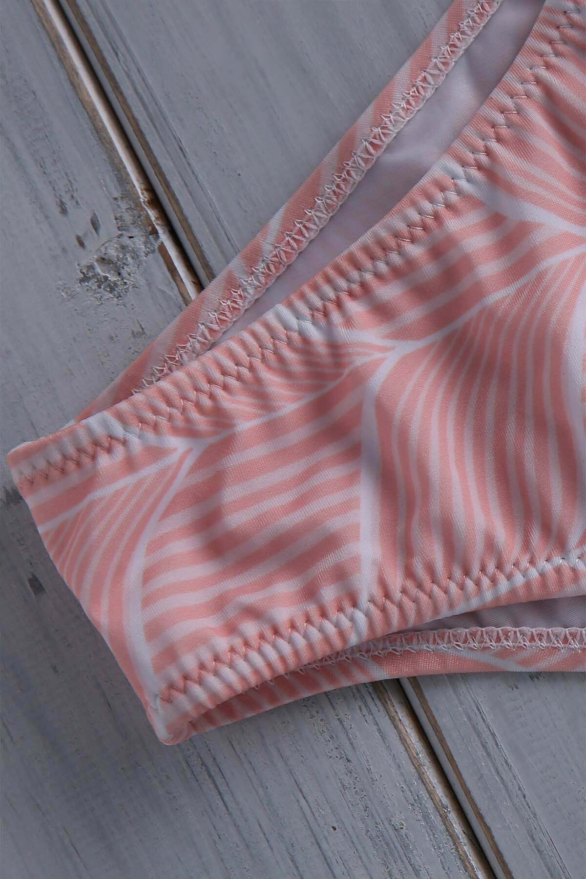 Vintage Flower Print Lace-Up Bathing Suit - Y2K Fashion Swimwear for Women