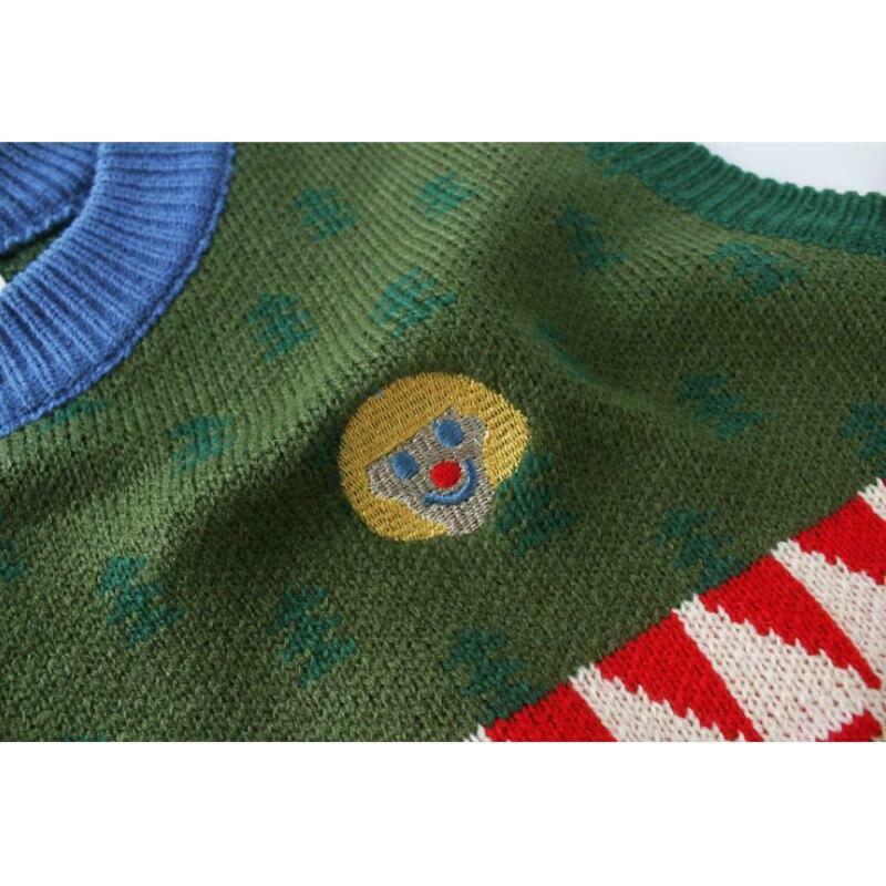 Vintage Girl Embroidered Knitted Vests - Y2K Aesthetic Fashion for Women
