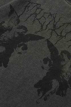 Vintage Gothic Angel Tee - Y2K Fashion with Coquette Aesthetic & Grunge Vibes