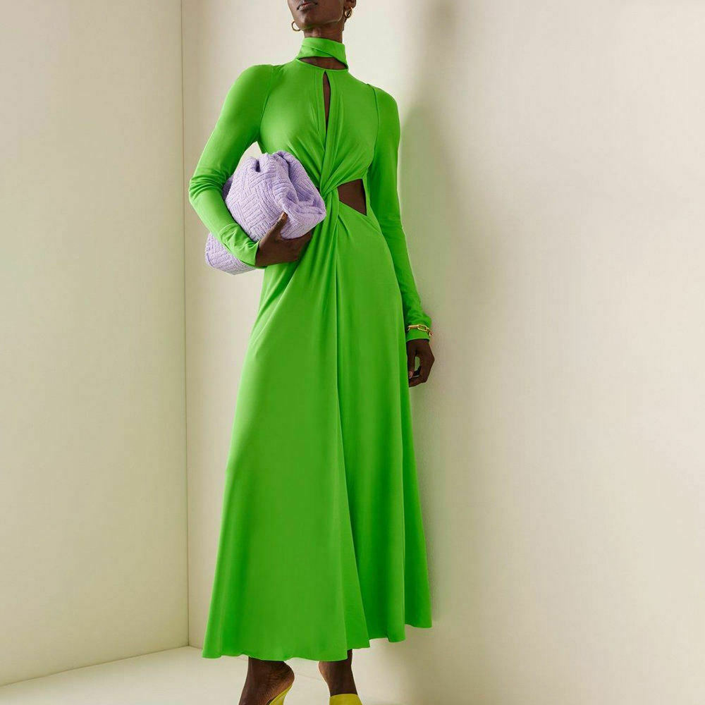 Vintage Green Dress: Elegant Y2K Style - Coquette Aesthetic, Grunge Vibes, Pastel Goth Influence
