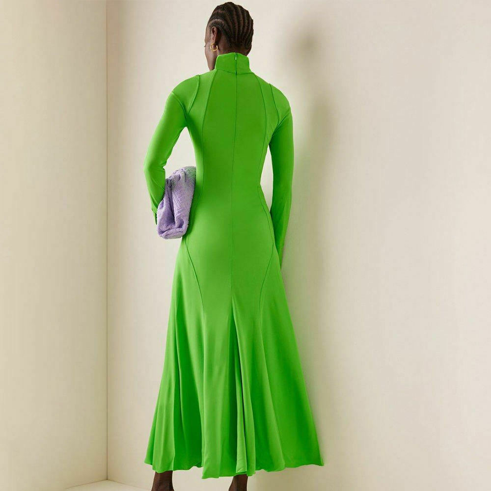 Vintage Green Dress: Elegant Y2K Style - Coquette Aesthetic, Grunge Vibes, Pastel Goth Influence