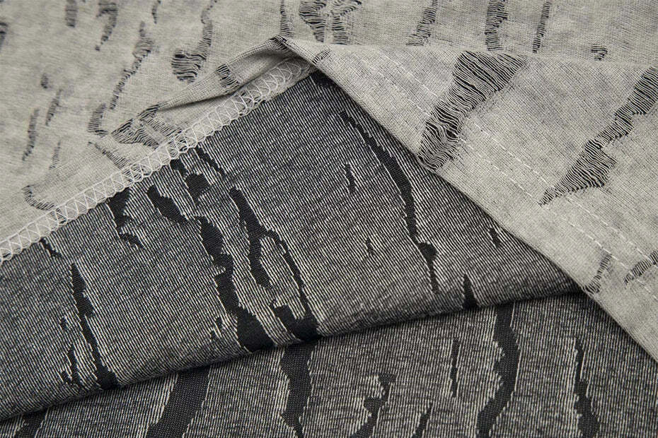 Vintage Grunge Aesthetic Tee with Unique Texture - Y2K Fashion Statement Piece