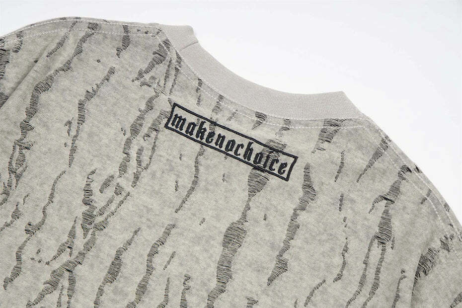 Vintage Grunge Aesthetic Tee with Unique Texture - Y2K Fashion Statement Piece