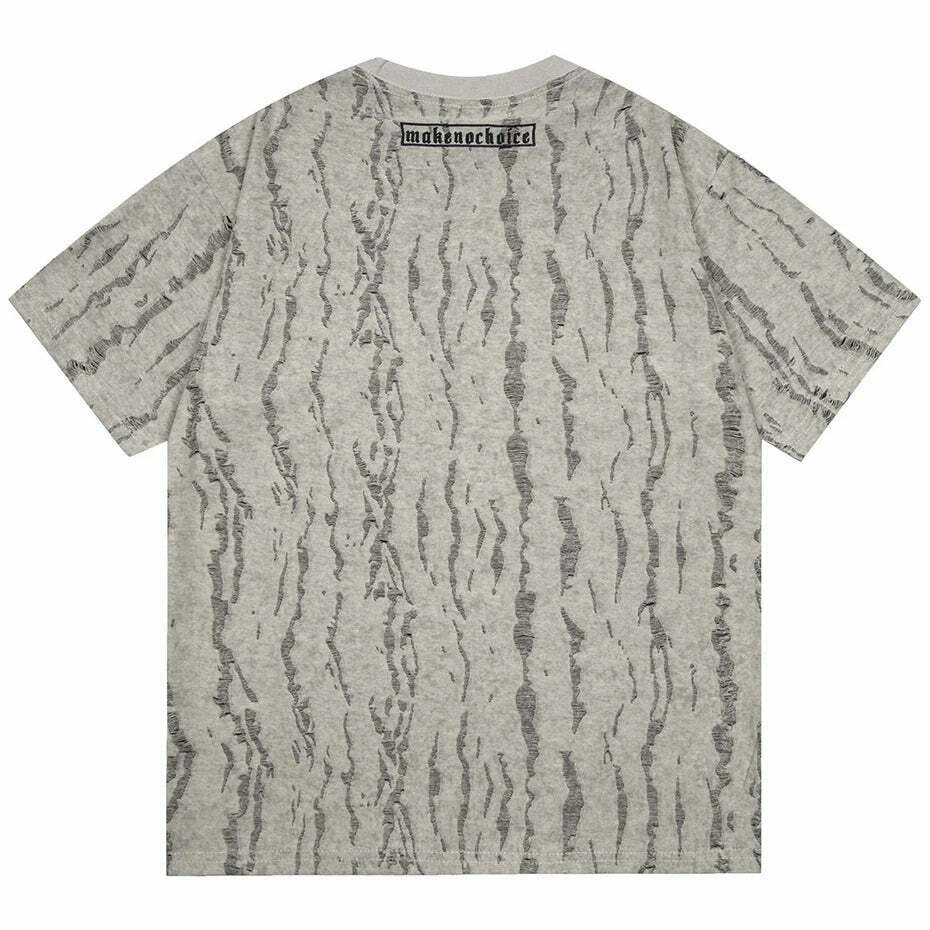 Vintage Grunge Aesthetic Tee with Unique Texture - Y2K Fashion Statement Piece