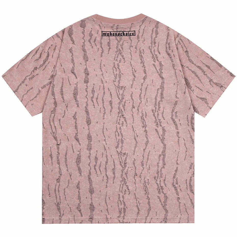 Vintage Grunge Aesthetic Tee with Unique Texture - Y2K Fashion Statement Piece