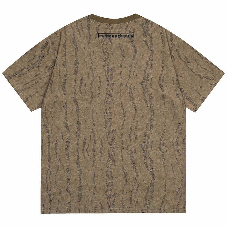 Vintage Grunge Aesthetic Tee with Unique Texture - Y2K Fashion Statement Piece