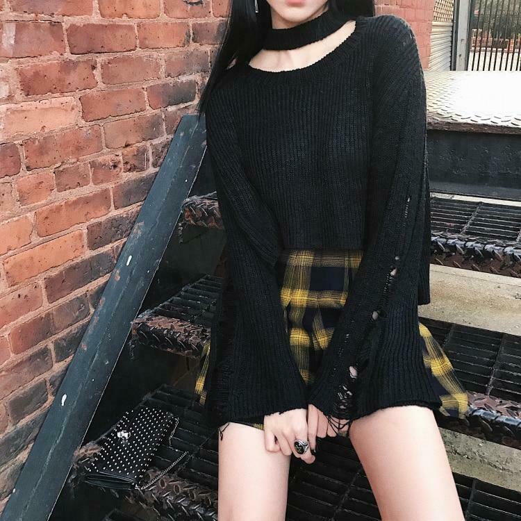 Vintage Grunge Style High Waist Mini School Skirt for Women - Y2K Fashion Aesthetic