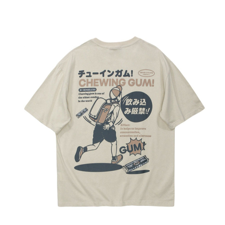 Vintage Japanese Poster Graphic Tee - Y2K Fashion Aesthetic Shirt for Women
