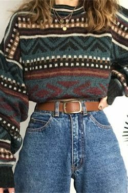 Vintage Knitted Sweater: Y2K Aesthetic Coquette Style for Women - Grunge, Pastel Goth, and More