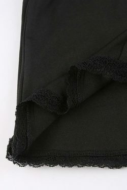 Vintage Lace Slip Mini Dress - Y2K Fashion Aesthetic for Women - Coquette Style Grunge Outfit