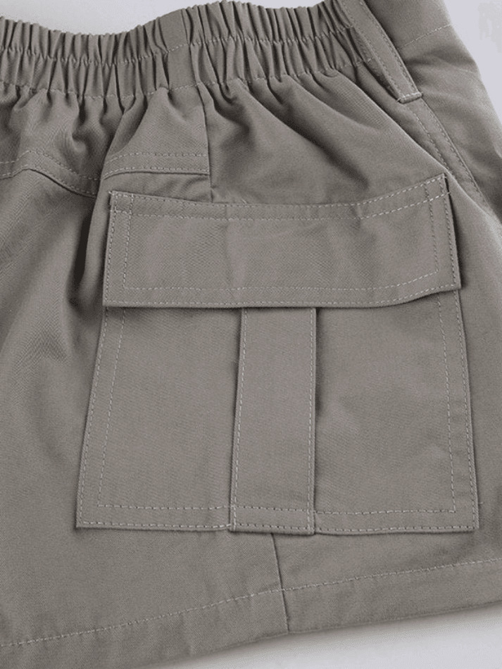Vintage Low Rise Asymmetric Cargo Shorts - Y2K Fashion with a Grunge Aesthetic