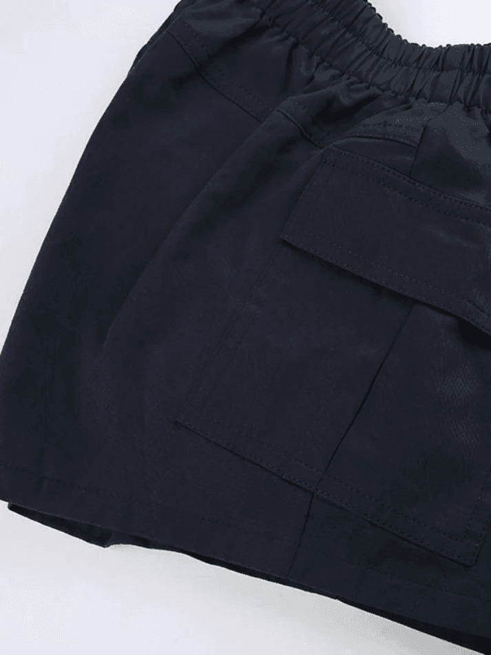 Vintage Low Rise Asymmetric Cargo Shorts - Y2K Fashion with a Grunge Aesthetic