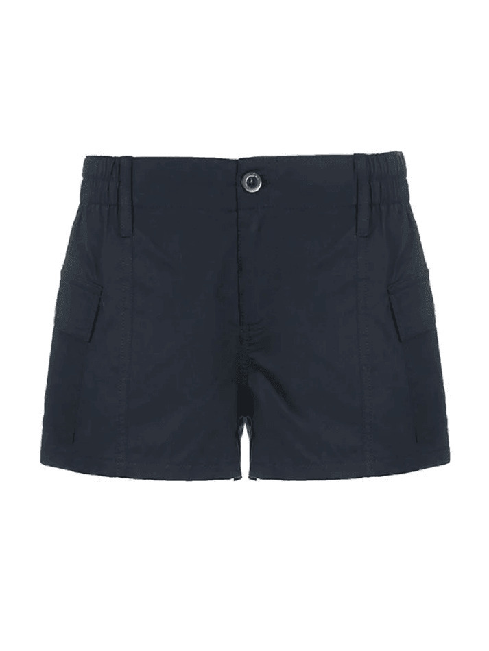 Vintage Low Rise Asymmetric Cargo Shorts - Y2K Fashion with a Grunge Aesthetic