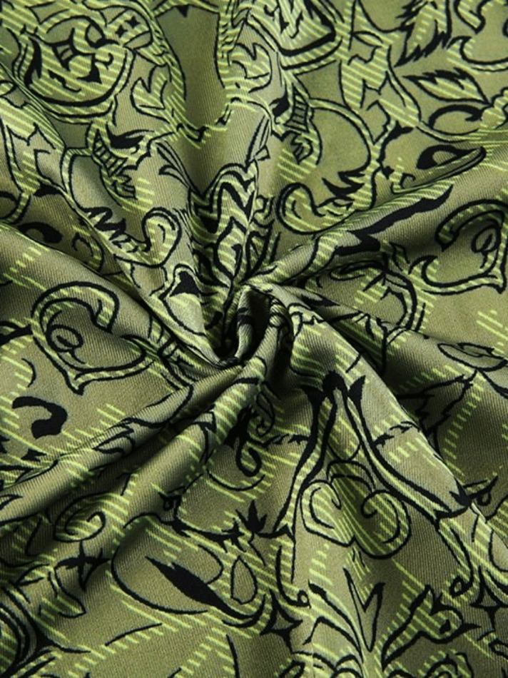 Vintage Mermaid Patchwork Printed Maxi Skirt - Y2K Fashion Statement with Coquette Aesthetic Flair