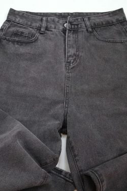 Vintage Mid Waist Loose Fit Jeans - Y2K Fashion with Coquette Aesthetic & Grunge Vibes