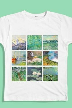 Vintage Monet Painting Tee - Y2K Aesthetic Top for Women - Coquette Style Fashion Shirt