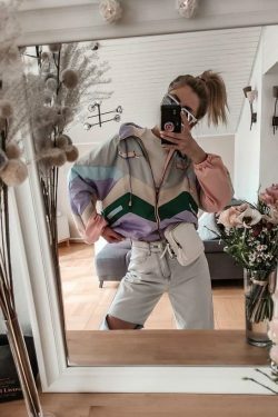 Vintage Pastel Jacket - Y2K Aesthetic Outerwear for Women - Coquette Style Grunge