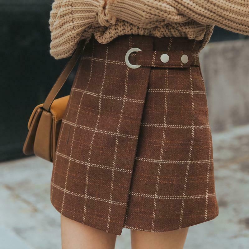 Vintage Plaid Skirt - Y2K Fashion with Coquette & Grunge Aesthetics