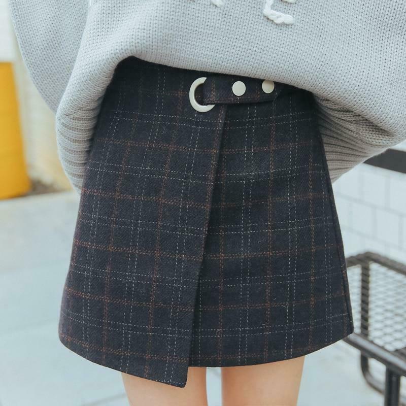 Vintage Plaid Skirt - Y2K Fashion with Coquette & Grunge Aesthetics