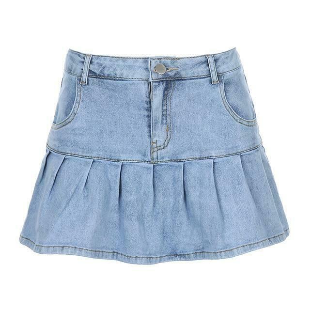 Vintage Pleated Mini Skirt - Y2K Aesthetic Fashion - Coquette Style with Grunge