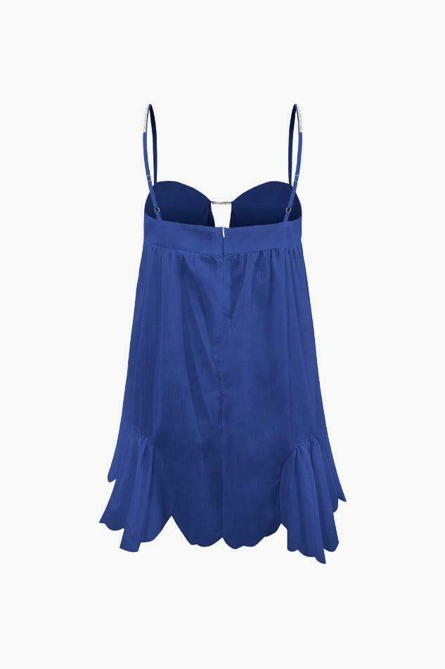 Vintage Rhinestone Mini Dress - Y2K Fashion Aesthetic with Coquette Style and Grunge Vibes