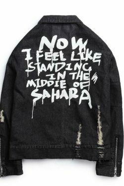 Vintage Sahara Denim Jacket - Y2K Aesthetic Grunge Style - Coquette Fashion Staple