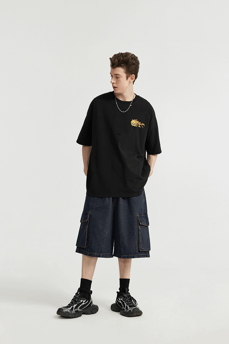 Vintage Skater Fit Cargo Jorts for Women - Y2K Aesthetic with Grunge Style, Coquette Fashion