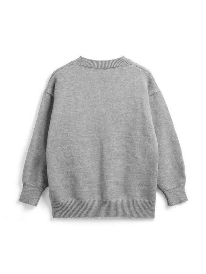 Vintage Star Jacquard Crew Neck Sweater - Y2K Aesthetic - Coquette Style - Gr