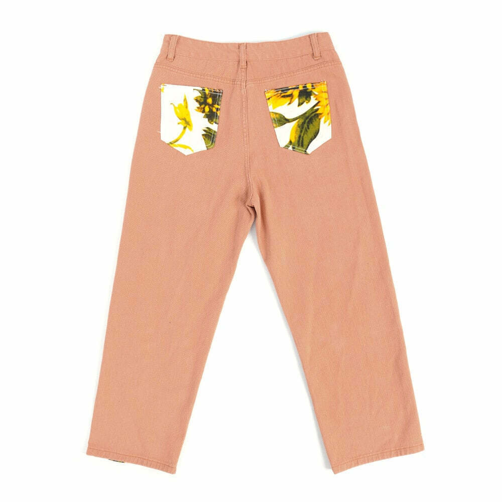 Vintage Sunflower High Waist Pants - Y2K Fashion Aesthetic Women's Clothing