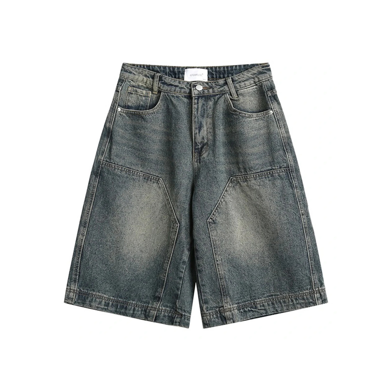 Vintage Wash Workwear Cargo Skirt - Y2K Aesthetic Grunge Style for Women