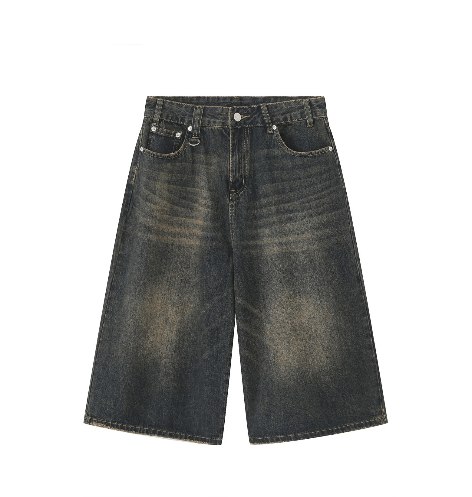 Vintage Washed Baggy Denim Shorts for a Nostalgic Y2K Aesthetic
