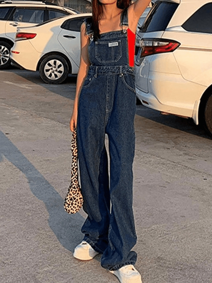Vintage Washed Boyfriend Denim Overall - Y2K Fashion Staple for Women's Coquette Aesthetic